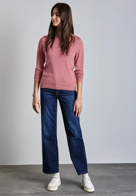 Weicher Strickpullover sugar coral mel.
