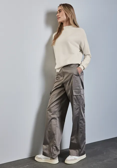 Pullover mit Turtleneck cream white melange