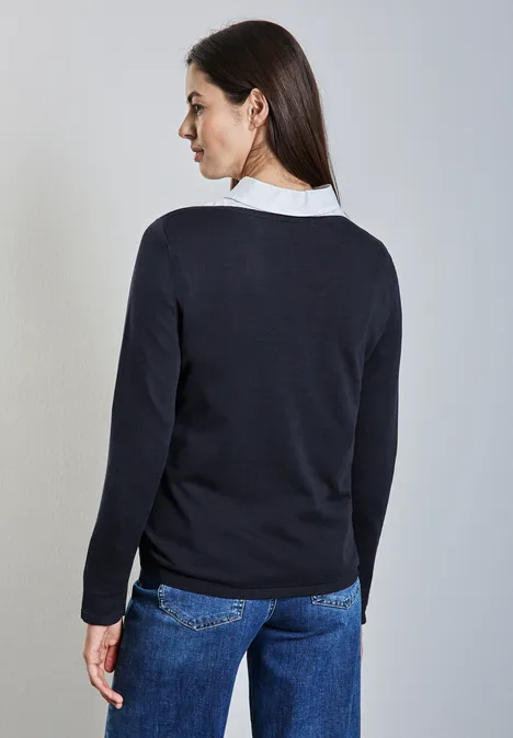 Strickpullover deep blue