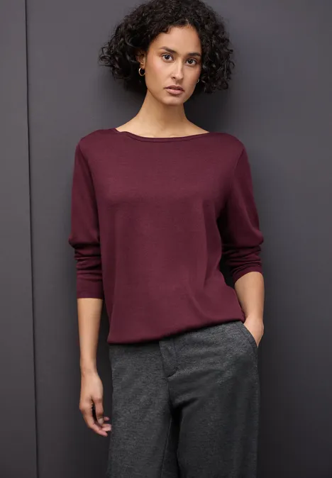 Strickpullover dark cherry red