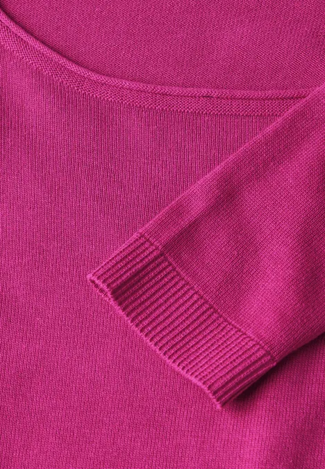 Weicher Strickpullover royal fuchsia
