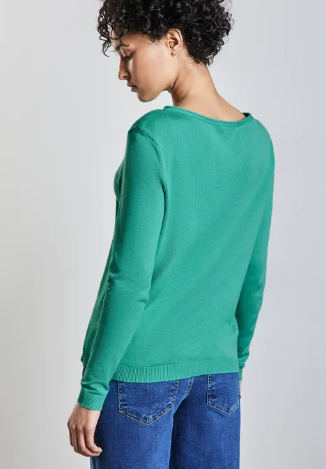 Weicher Strickpullover atlantis green