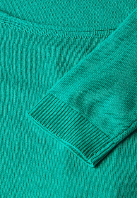 Weicher Strickpullover atlantis green