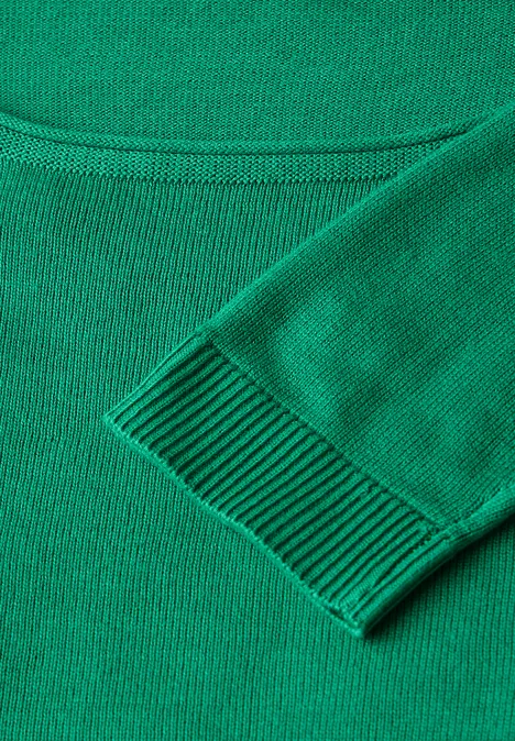 Weicher Strickpullover viridian green