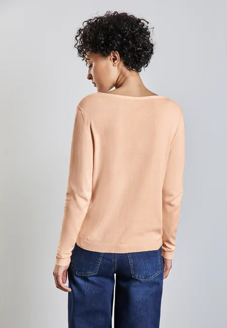 Weicher Strickpullover apricot blush