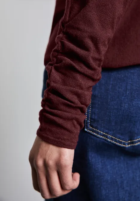 Dolman Pullover dark cherry red