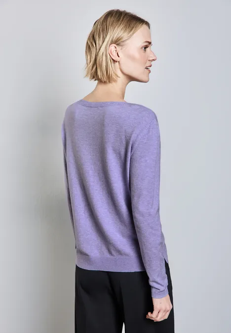 Zachte trui viola lilac mel.