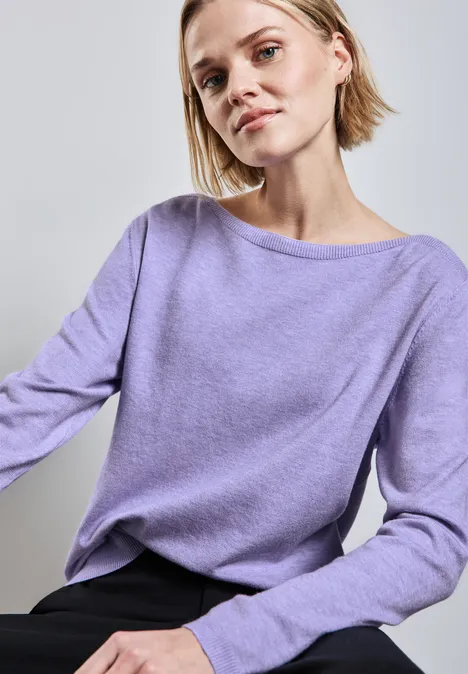 Zachte trui viola lilac mel.