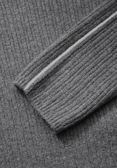 Pullover mit Kontrastdetail echo grey mel.