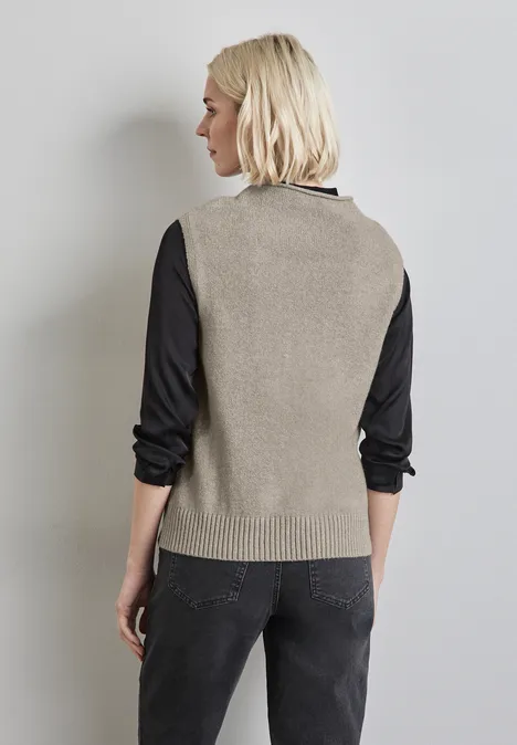 Strickpullunder breezy beige mel.