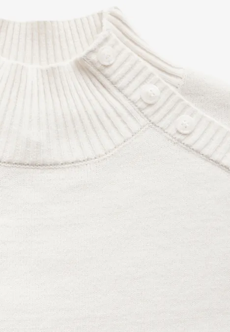 Pullover mit Knopfdetail soft beige