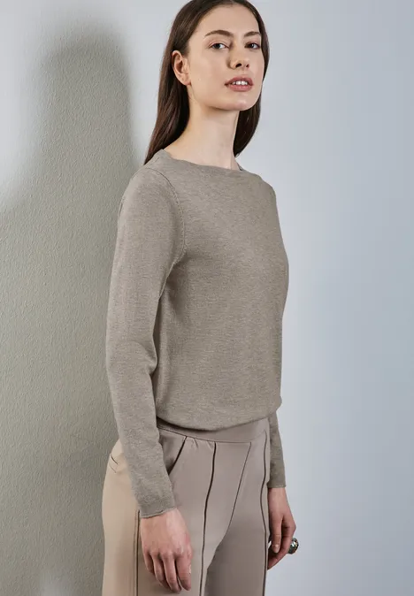 Basic Pullover breezy beige mel.