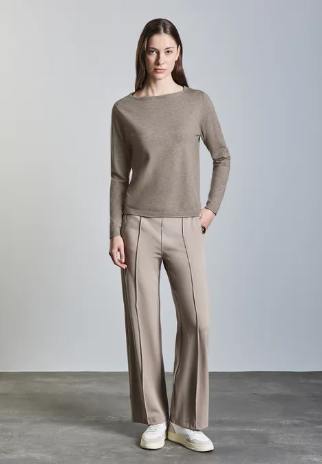 Basic Pullover breezy beige mel.