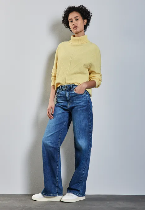 Strukturpullover mellow yellow mel.