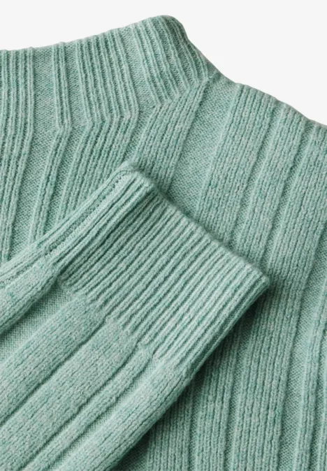 Pullover mit Rippstruktur sunlit green mel.