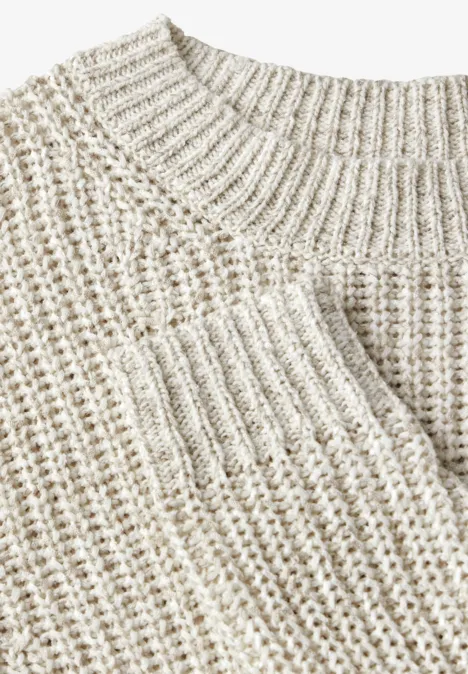 Pullover mit Strickmuster cloud cream mel.
