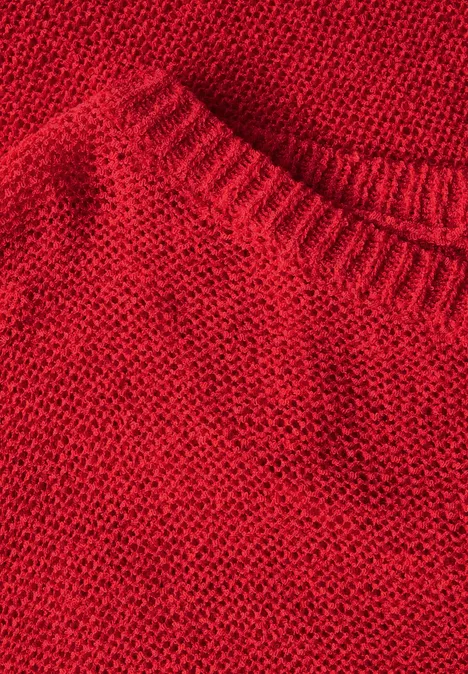 Kurzarmpullover glory red