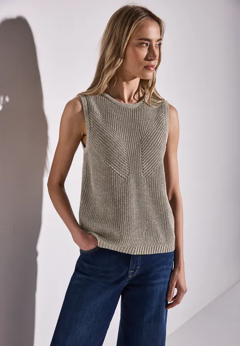 Schimmerndes Stricktop acron brown