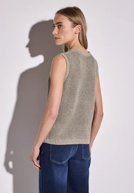 Schimmerndes Stricktop acron brown