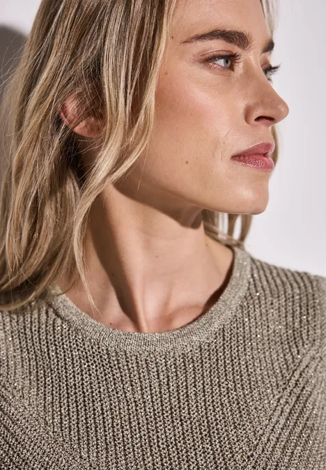 Schimmerndes Stricktop acron brown