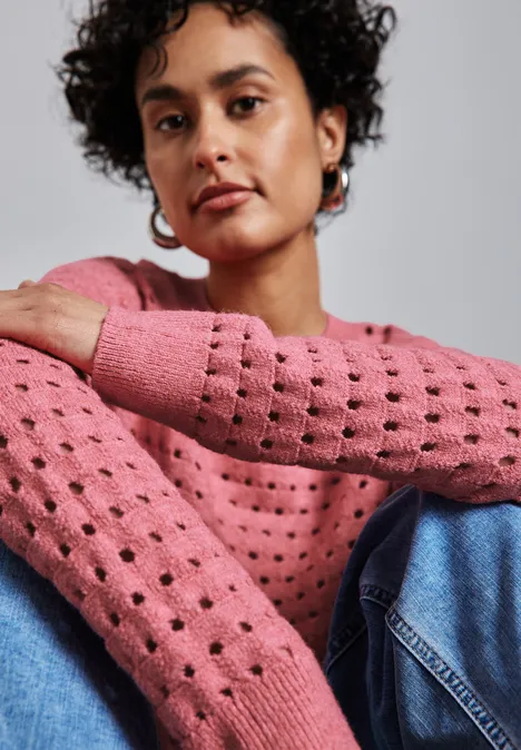 Strukturpullover sugar coral mel.