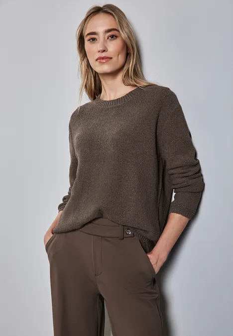 Strickpullover muddy brown