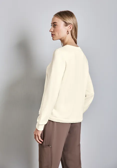 Sweater mit Artwork lucid white Sweater mit Artwork lucid white