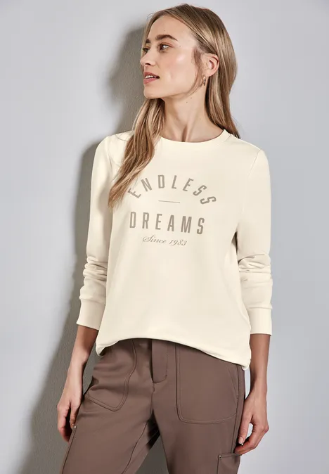 Sweater mit Artwork lucid white Sweater mit Artwork lucid white