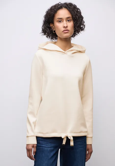 Cupro Sweat Hoodie soft beige