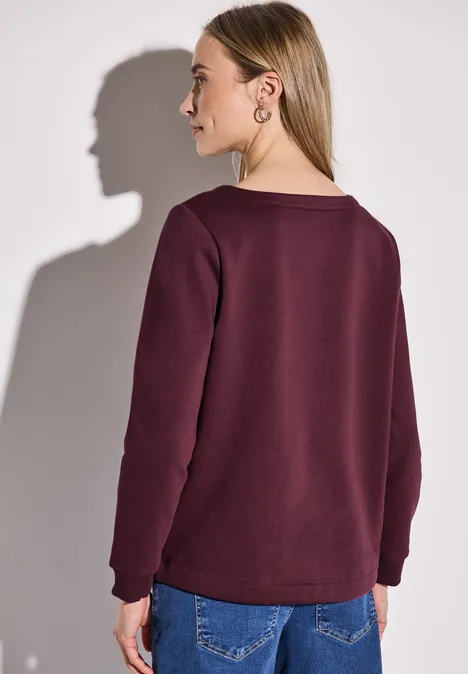 Sweatshirt dark cherry red