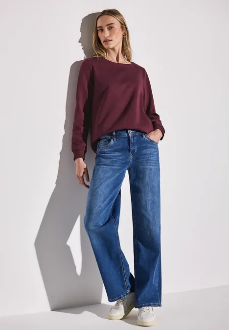 Sweatshirt dark cherry red