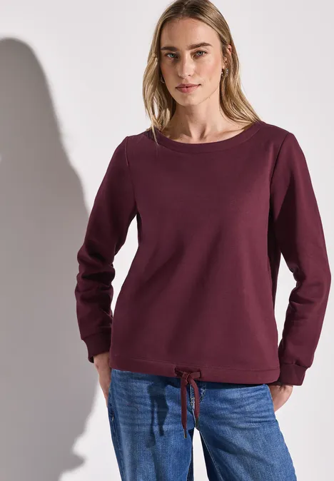 Sweatshirt dark cherry red