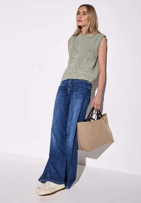 Gebreide top milky green