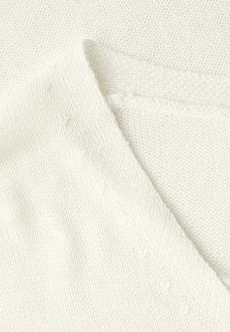 Ärmelloser Strickpullover off white