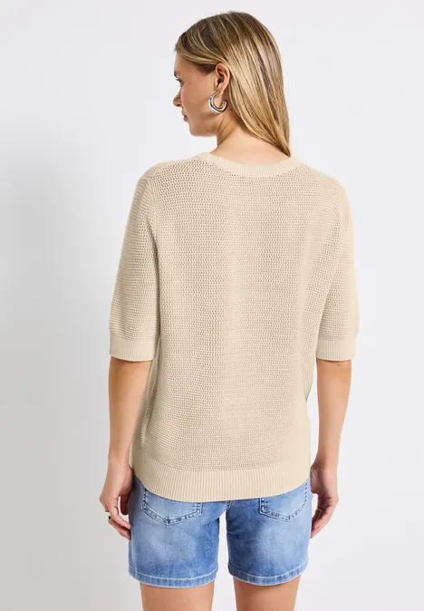 Rundhals Pullover tusk cream