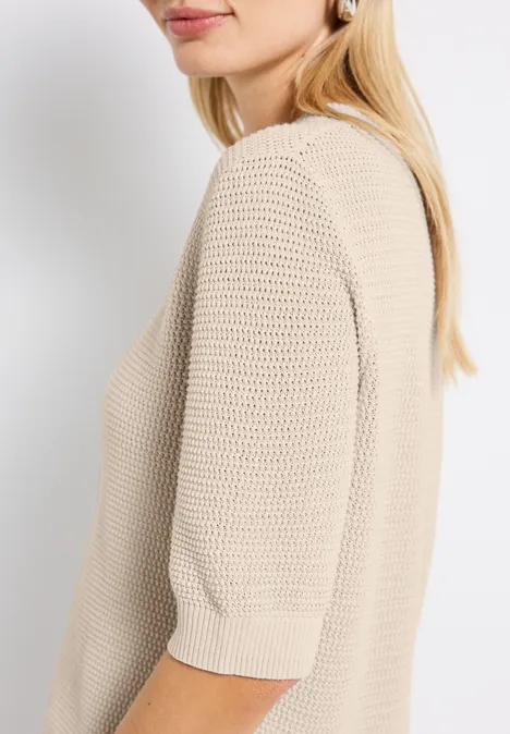 Rundhals Pullover tusk cream
