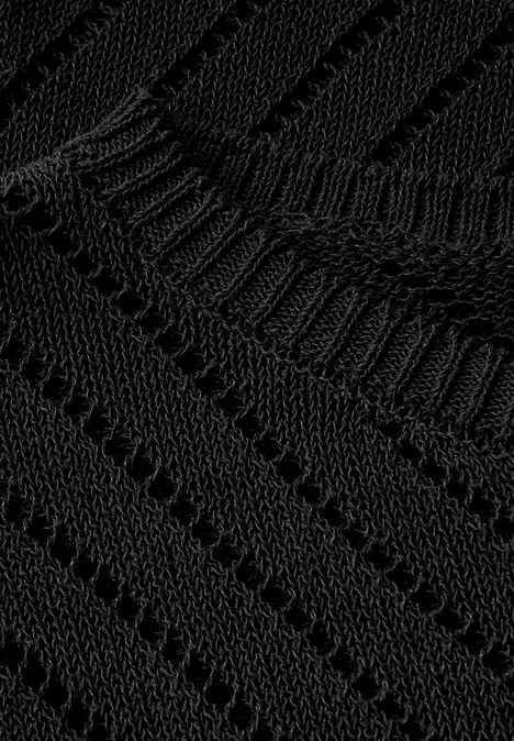 Strukturpullover Black