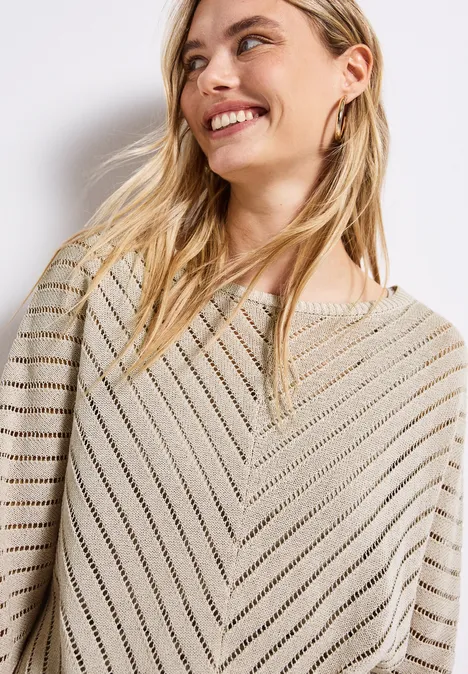 Strukturpullover tusk cream
