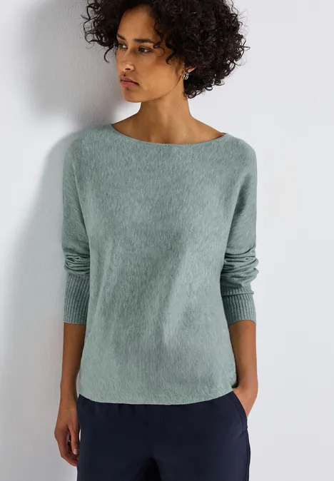 Dolman Pullover nile blue mel.