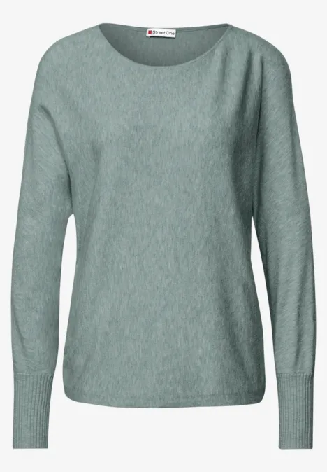 Dolman Pullover nile blue mel.