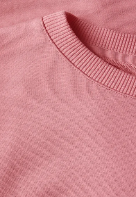 Sweatshirt in Unifarbe blush peach