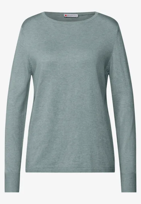 Basic Pullover nile blue mel.