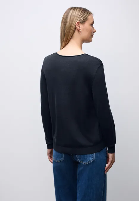 V-Neck Pullover deep blue