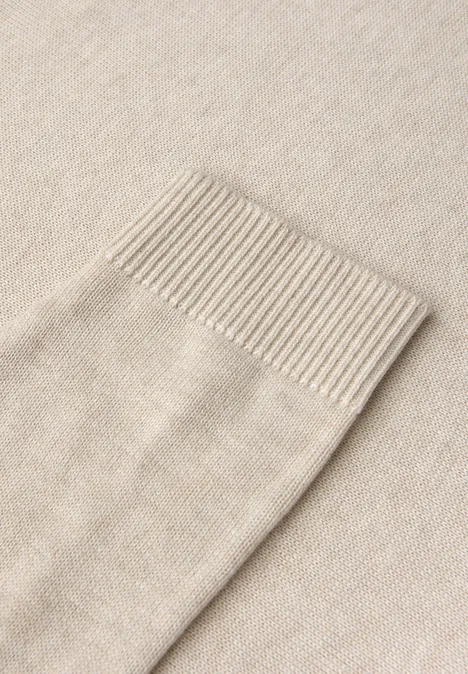 V-Neck Pullover tusk cream mel.
