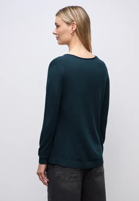 V-Neck Pullover tide blue