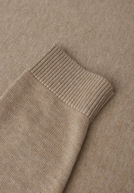 V-Neck Pullover sanded beige mel.