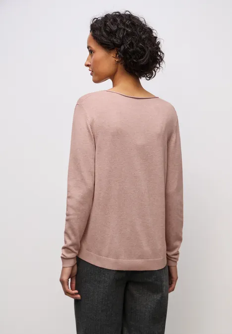 V-Neck Pullover faded rose mel.