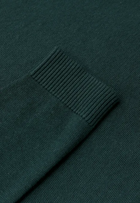 V-Neck Pullover deep teal green