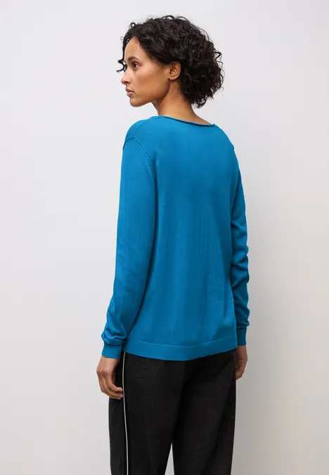 V-Neck Pullover polaris blue