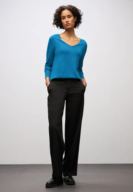 V-Neck Pullover polaris blue